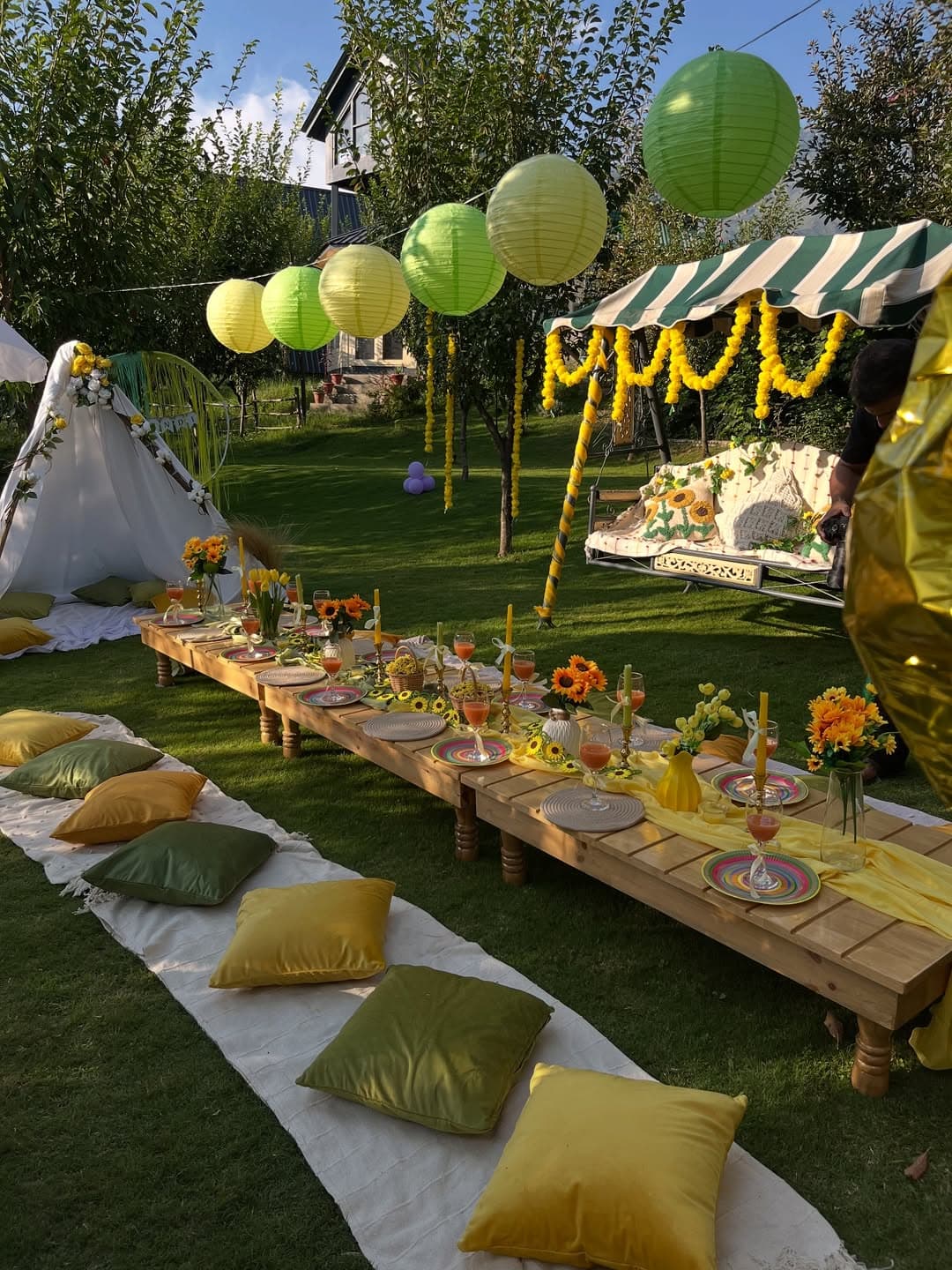 Garden party setup